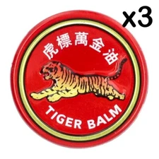 3x Tiger Balm, Pain Relieving Ointment, White Regular Strength, 0.14 oz (4 g)