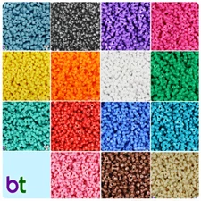 BeadTin Opaque 11mm TriBead Craft Beads (500pcs) - Color choice