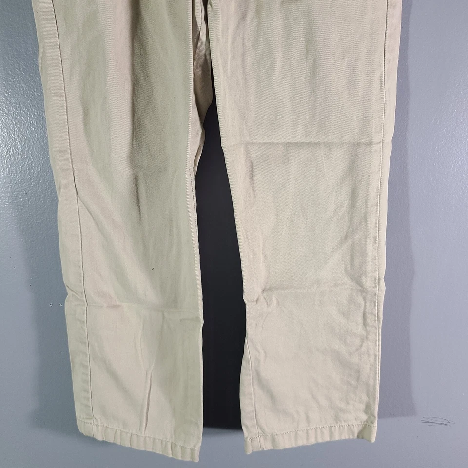 Pantalones de mezclilla Place pierna recta ajustados caqui cintura ajustable niños talla 6 Foto 3 de 4