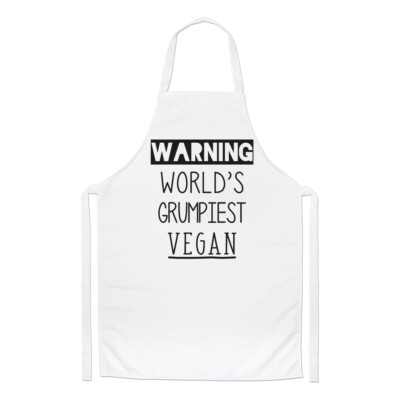 Warnung World's Grumpiest Vegan Koch Schürze Toll Best Gesund Lustig Kochen