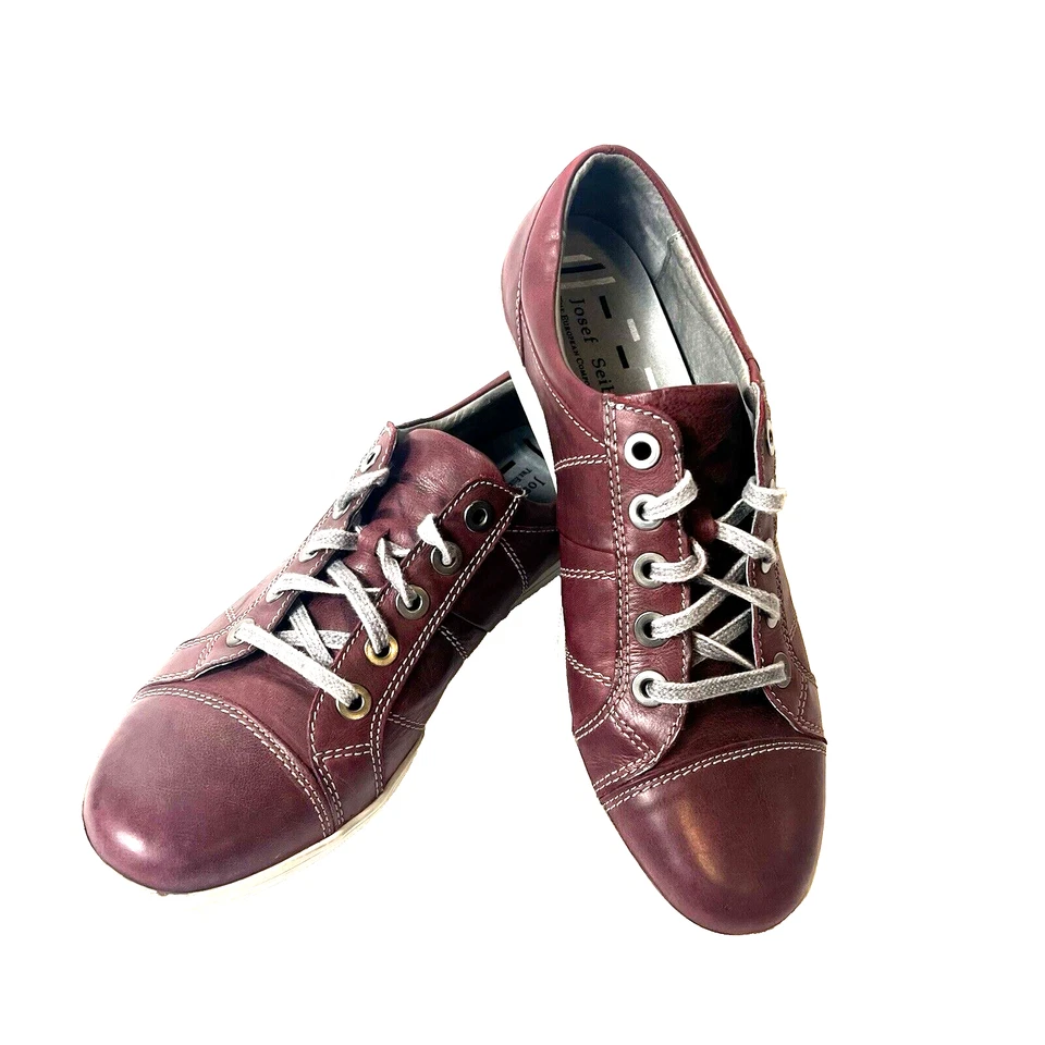 Josef Seibel Shoes Womens EU 41 US 10-10.5 Brown Leather Lace Up Comfort Sneaker - Image 3 of 4