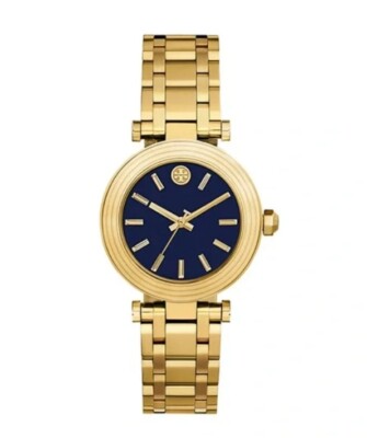 Tory Burch TBW9010 Gold Tone Navy Face Women's Watch | eBay