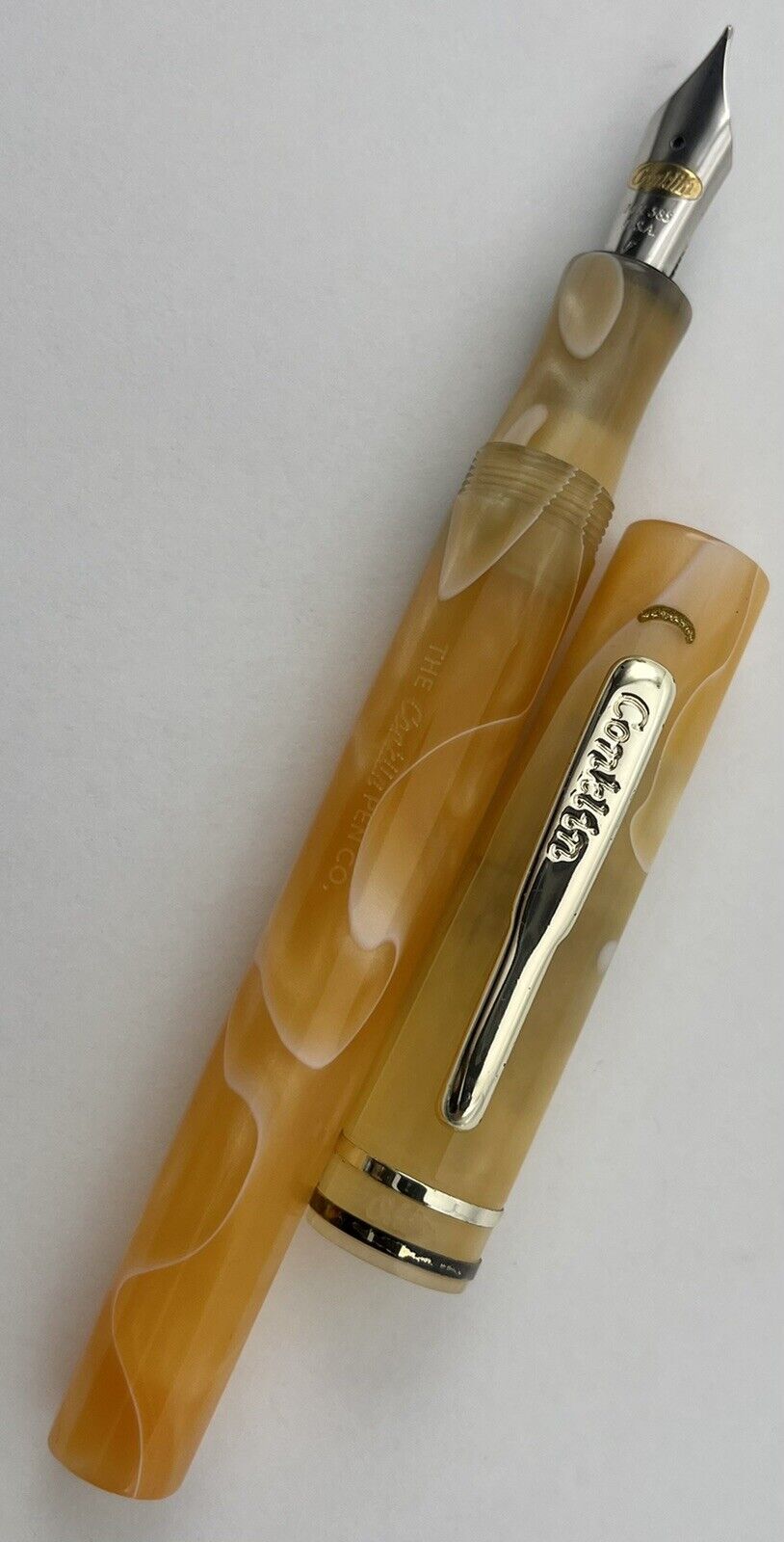 Conklin Ohio Modern Fountain Pen Peach Cream 585 Fine 14k Gold Nib