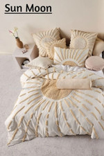 Sun Tufted Cotton Duvet Cover With Pillowcase...