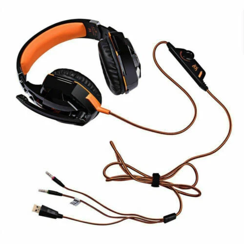 For PC PS4 3.5mm Gaming Headset Xbox one Headphone with RGB Surround Sound Mic - Picture 12 of 14