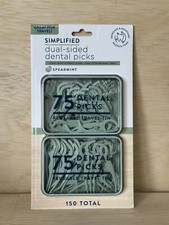 Simplified Dual- Sided Dental Picks Spearmint Favor 150 Picks Great For Travel
