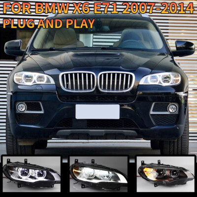 2X Upgrade Projektor LED Frontscheinwerfer Scheinwerfer Für BMW X6 E71 2007-14