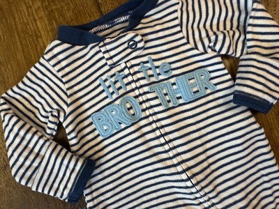 Carters Baby Boy Sleeper Preemie Little Brother Romper Outfit Reborn Clothes Zip