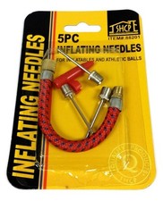 5pc Inflating Needle Set Air Pin w/ Adaptor Athletic Sports Ball Bike Soccer Toy