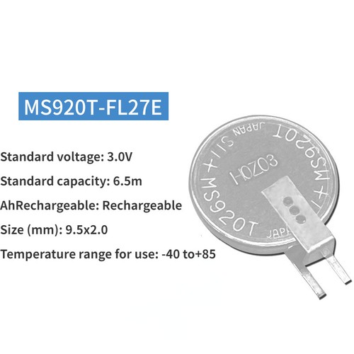 Brandneu 10x MS920T-FL27E 3 V 6,5 mAh Akku wiederaufladbar für Meter Rückstrom - Bild 5 von 8