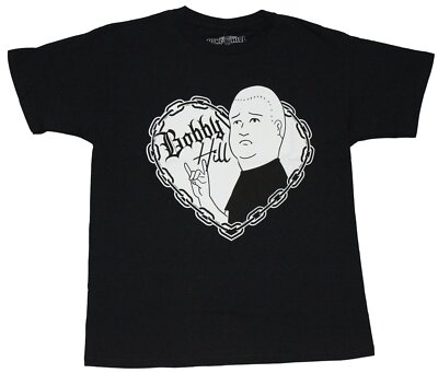 King of the Hill New Adult T-Shirt - Bobby Hill Tattoo Rocking Image