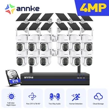 ANNKE 16CH NVR Wireless 4MP PT Security System PIR Solar Two Way Audio Color AI