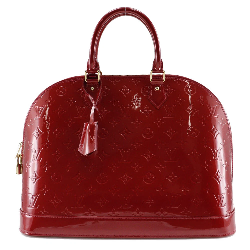 LOUIS VUITTON Handbag M93596 Alma GM Monogram Vernis Red Red Women