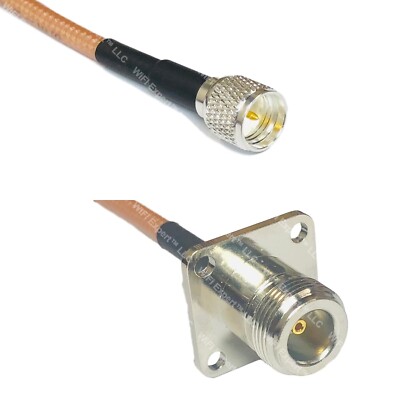 RG142 MINI UHF MALE to N FLANGE FEMALE Coaxial RF Cable USA-Ship Lot