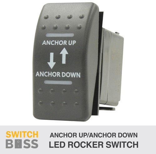 Rocker Switch ANCHOR UP / ANCHOR DOWN 3 Way - White - LED Toggle Marine ...