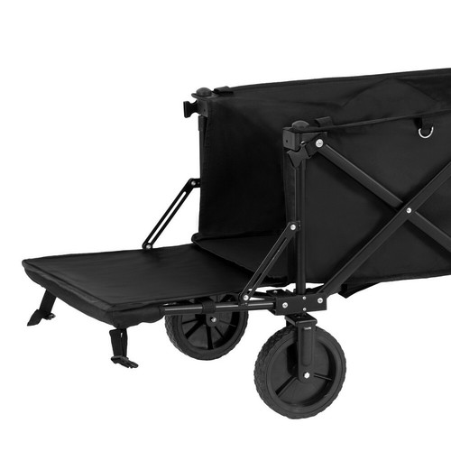 Gardeon Garden Cart with Opening Rear Black Steel Gardening Trolley 120Kg Weight - Picture 5 of 6