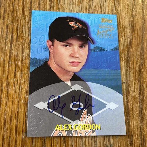 2000 Topps Traded Alex Gordon Autographed / Signed Card (B101) Baltimore Orioles