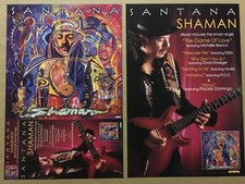 Carlos SANTANA Rare VINTAGE 2002 Double Sided PROMO POSTER for Shaman CD 12x18