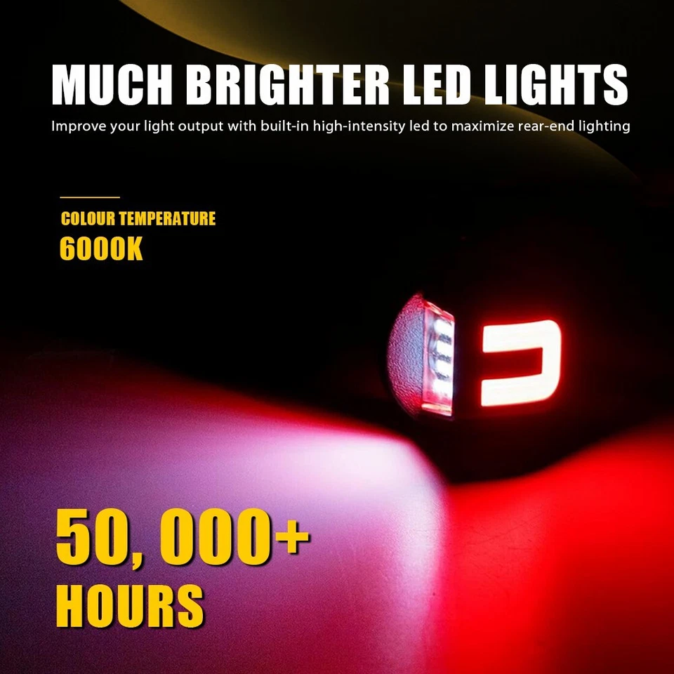 For Ford F150 F250 F350 LED License Plate Light Tag Lamp Assembly Replacement 2x - Image 4 of 4