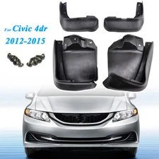 4X Mud Flaps Mudguards Splash Guard For 2012-2015 Honda Civic Sedan Front Rear