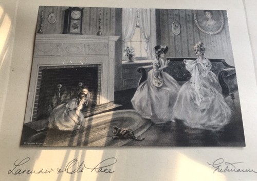 Antique Signed Print Lavender & Old Lace Gutmann & Gutmann Artwork - Picture 2 of 5