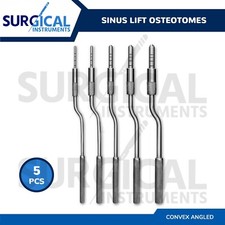 5 Pcs Sinus Osteotomes Set, Sinus Lift Elevator Set Angled CONVEX German Grade
