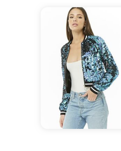 forever 21 sequin bomber jacket