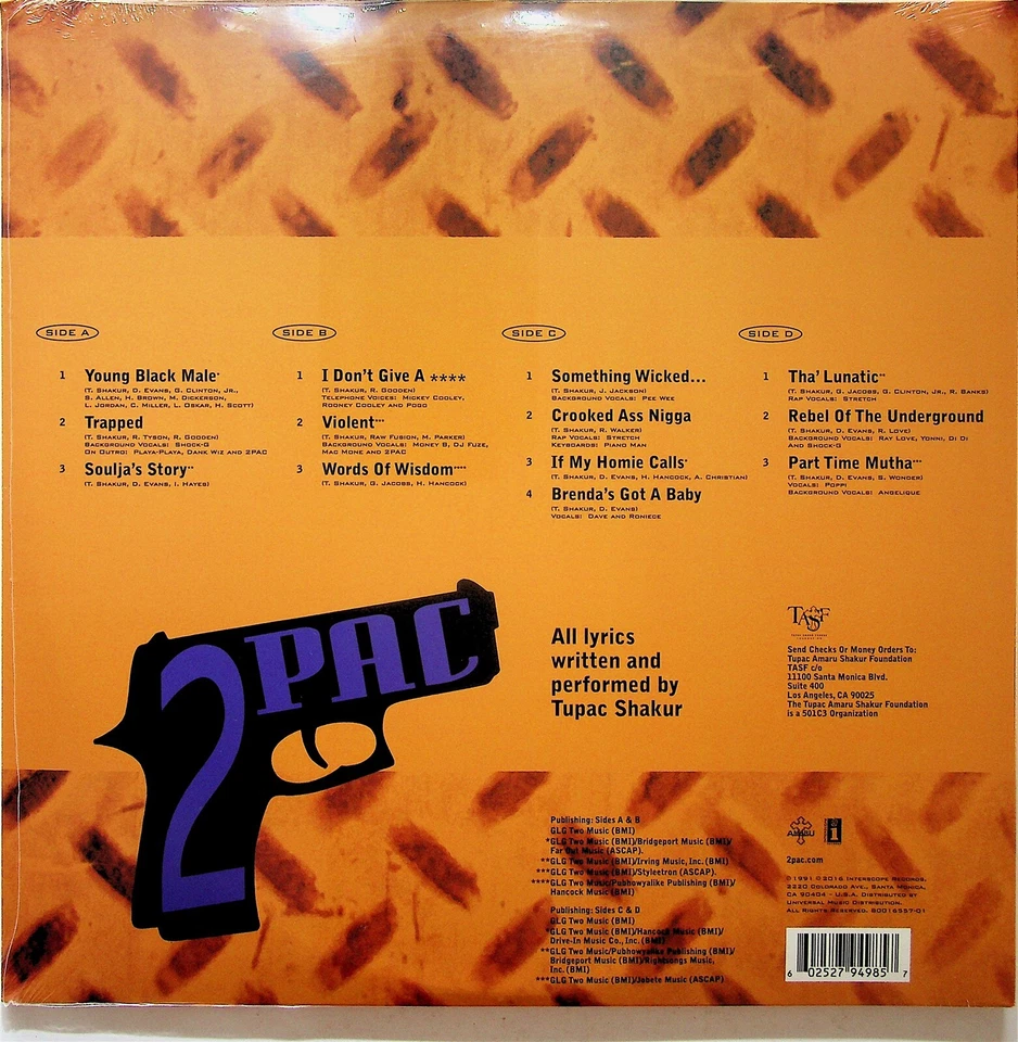 2PAC - 2Pacalypse Now 2-LP (NEW* 2016 Vinyl 180g) Tupac Shakur 1991 Gangsta Rap - Image 3 of 4