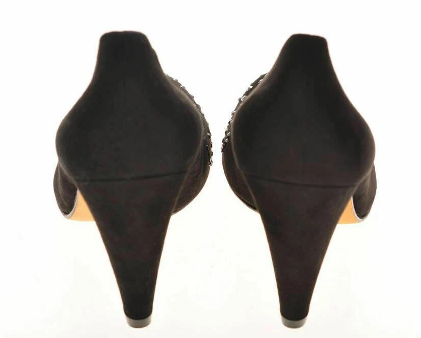 Nuevo Zapato TE CASAN Mujer Edición Limitada Negro Gamuza Bomba Tacón Alto Talla 9 M Eur 39.5 Foto 4 de 4