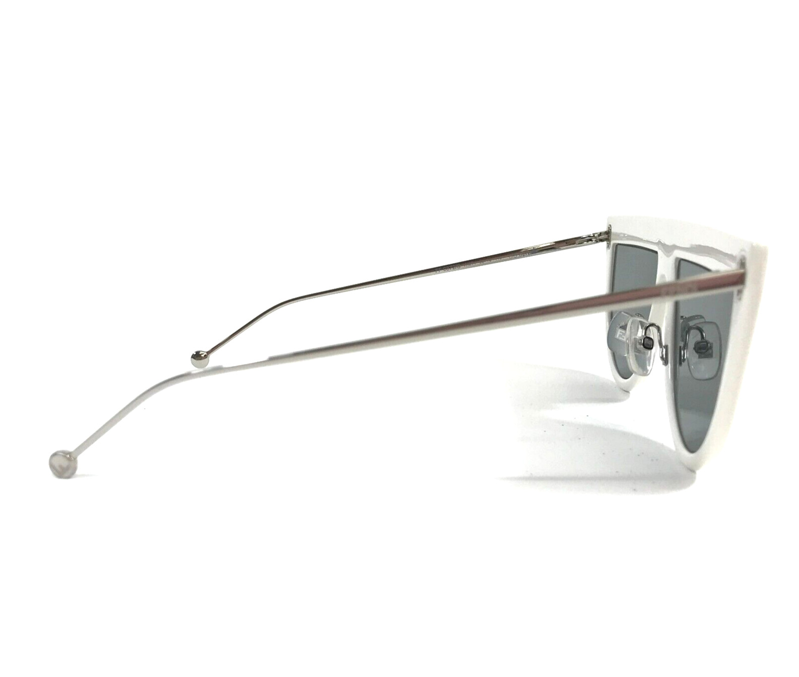 Fendi Sunglasses FF0372/S VK6T4 White Silver Frames w/ Dark Gray Mirrored Lenses thumbnail 4