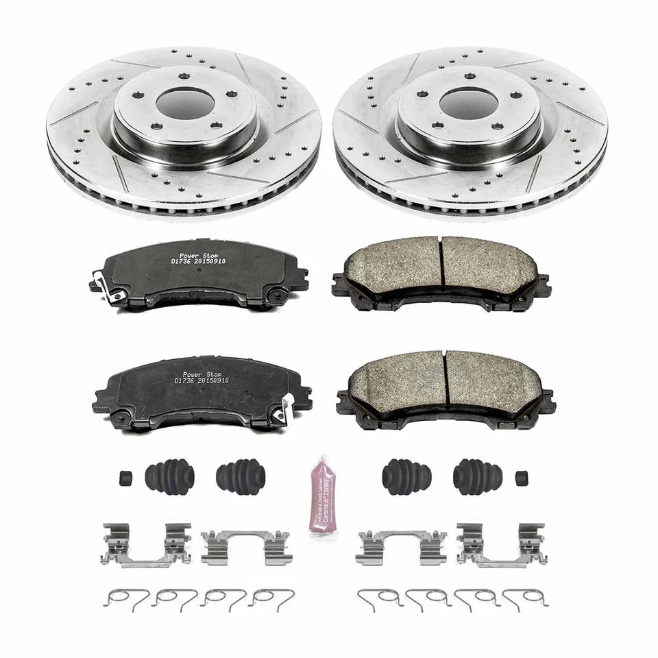 Power Stop K6944 1-Click Z23 Evolution Sport Brake Kit for 14-19 Infiniti Q50 Foto 2 de 2