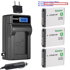 Kastar Battery LCD AC Charger for Sony NP-FR1 Sony Cyber-Shot DSC-P200/R Camera