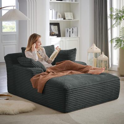 Oversized Chaise Lounge Chair Indoor Single Sleeper Sofa Chair