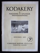 Vintage KODAKERY NOVEMBER 1925 Magazine For Amateur Photographers 32 Page