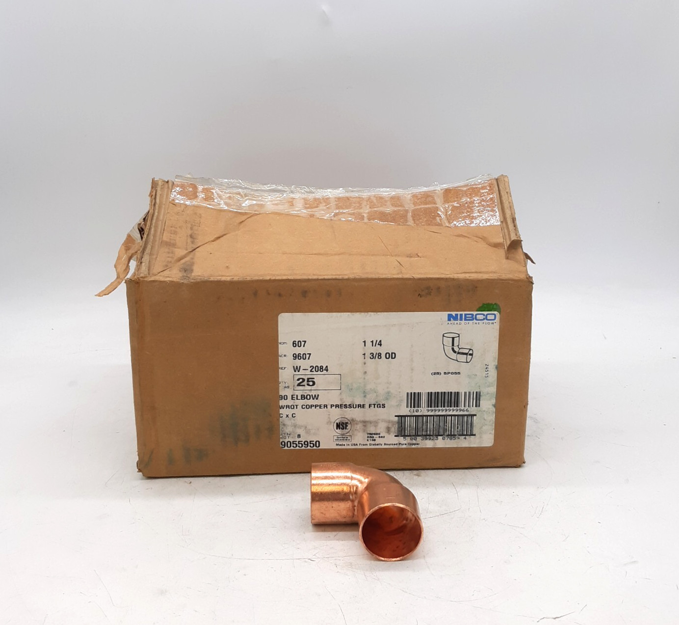 Nibco 9055950 Copper 90 Elbow Fitting 5P055 - Box of 25