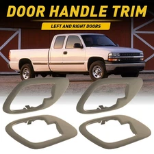 Inside Interior Door Handle Trim Bezels Tan Front Rear for Chevy GMC Truck B