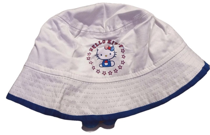 Vintage 2001 Hello Kitty 4th of July USA Children's Bucket Hat NEW with tags