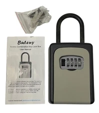 Key Lock Box Combination Lockbox with Code for House Key Storage Combo Door Lock
