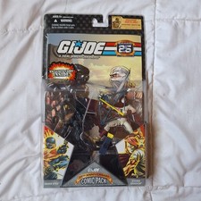 GI Joe Hasbro 25th Anniversary Comic 2 Pack SNAKE EYES STORM SHADOW 2007
