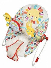 Bright Starts Baby Bouncer Multicolor Portable with Toy Bar for Infant