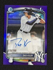 Dax Kilby Bowman Chrome 2025 Purple Refractor /250 Auto