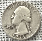 1936 SILVER GEORGE WASHINGTON QUARTER