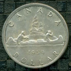 1959 Canada Queen Elizabeth II, Silver Dollar, High Grade   P11