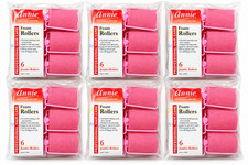 ANNIE Jumbo Foam Hair Rollers 1 1/2" ITEM 1055, 6-pack