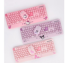 Sanrio Wireless Keyboard Mouse Set w/ Palm Rest Hello Kitty Kuromi My Melody