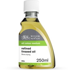Linseed Oil 250ml Bottle Winsor  Newton Refined 8.4-oz