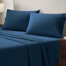 2 Piece 100 Cotton Flannel Traditional Solid Wrinkle-Resistant Pillowcase Set