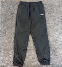 Vintage 90s Adidas Track Pants Men  s Medium Windbreaker Soccer XL Solid Black