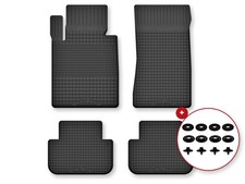 Gummifußmatten für Mercedes G W461 1978-2008 4tlg Schwarz mit Stopper Wannenform Gummifußmatten für Mercedes G W461 1978-2008 4tlg Schwarz mit Stopper Wannenform