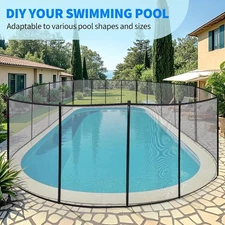 Outdoor 4x108FT Removable Pool Fence Inground Swimming Pool Safety Barrier